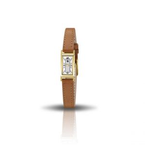 Lip Montre femme RONDA 671205 avec bracelet en cuir marron