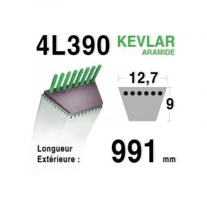 Image de Universel Courroie 4L390 - 4L39 CASTELGARDEN 35061406/0 AYP - ROPER 367346 d3 ra - 67346 JOHN DEERE m82461