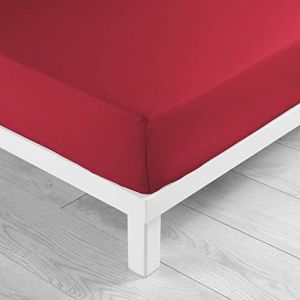 Drap Housse 2 Personnes 180 x 200 CM UNI 57 Fils Lina Marsala