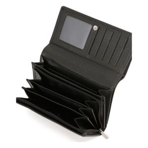 Hexagona Portefeuille Cuir CONFORT Noir Beth