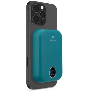 Imoshion Batterie externe MagSafe - 10.000 mAh - Batterie externe sans fil - Vert p&eacute;trole