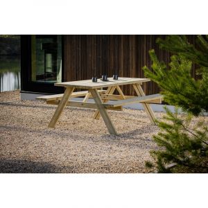 Table pique-nique bois pliante – vert