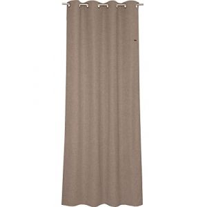 Esprit Rideau &agrave; &oelig;illets Polyester, Marron, 250 x 140 cm