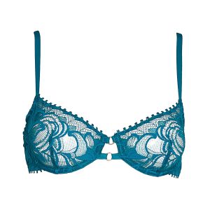 HUIT soutien-gorge balconnet en dentelle Bijoux Bleu turquoise - Taille 85B