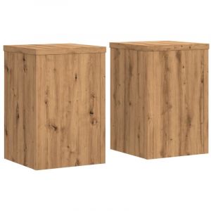 VidaXL Supports Pour Plantes 2 Pcs Chêne Artisanal Bois D'ingénierie