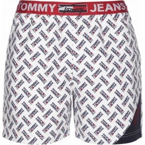 Tommy Hilfiger Short de bain griffe all over suspensoir - Ligne Tommy Jeans Blanc