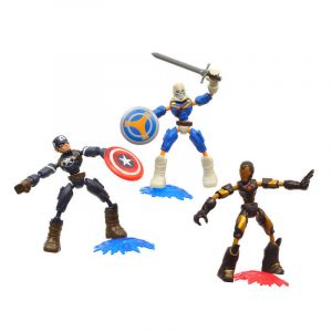 Bend and Flex Pack 3 Figurines Taskmaster vs Iron Man & Captain America