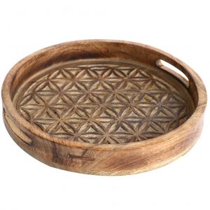 Signes Grimalt Plateau en bois exotique D35cm