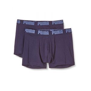Puma Lot de 2 boxers en coton stretch bleu marine