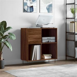 VidaXL Armoire à disques chêne marron 84,5x38x89 cm bois d'ingénierie