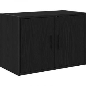 VidaXL Armoire murale de garage noir bois d'ingénierie