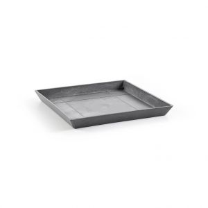 Image de Soucoupe Square 50 Gris 43 x 43 x h 3,5 cm Ecopots