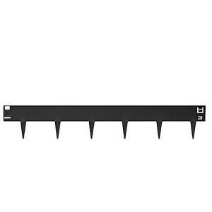 HORNVAL Bordure de Pelouse pour Jardin Propre avec Pointes en Acier Enduit Antirouille et Imperméable - Graphite 100x17,5cm 15 pcs