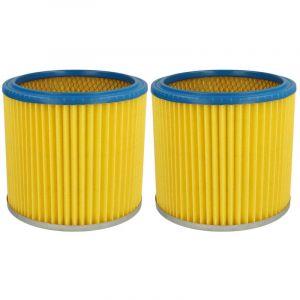 Vhbw 2x Filtre rond / filtre en lamelles pour aspirateur Aqua Vac 1000, 2000 Plera, 3000 Plus, 6160 f, 6160 p dustri, 6200 f, 6200 p Bulldog