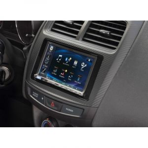 Adaptateur de fa&ccedil;ade 2-din pour mitsubishi asx 2015 > noir piano