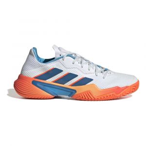 Adidas Barricade M, Chaussures de Tennis Homme, Gris/Orange, 43 1/3 EU