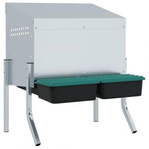 VidaXL Nichoir à poules2 compartiments avec pieds en acier galvanisé