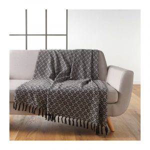 Douceur d'intérieur, Plaid à Franges (125 x 150 cm) Janna, Coton Tissé