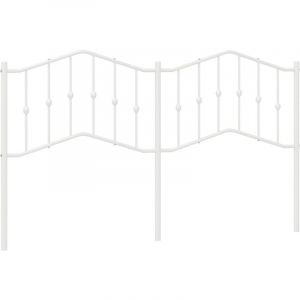 VidaXL Tête de lit métal blanc 160 cm