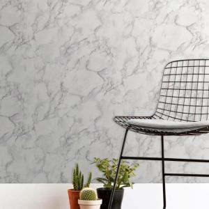 Fine Décor FD42274 Papier peint Motif marbre Blanc