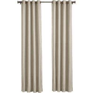 Larson - Rideau occultant Luxe uni - avec anneaux - 3m x 2,5m - Gris sable clair