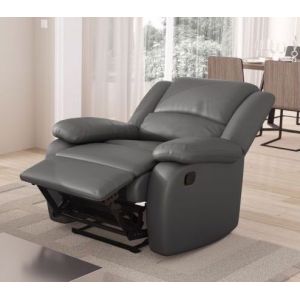 Image de RELAX Fauteuil relaxation Simili gris Style contemporain L 86 x P 90 cm