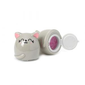 Legami Cravates - Brillant, Saveur vanille, pour Bébé, Brillant Rose Transparent, 3,5x3,8 cm, Motif Kitty