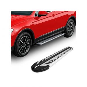 Omac Marchepieds Latéraux pour Ford Transit Custom 2012-2024 Alu Argent L1 Court 2X