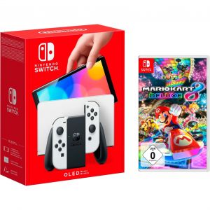 Nintendo Switch OLED Blanche + Mario Kart 8 Deluxe