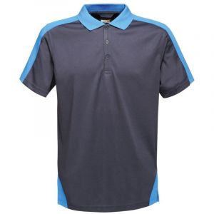 Regatta Polo Homme &Eacute;vacuant Rapidement L'humidit&eacute; avec col boutonn&eacute; Contrast T-Shirts/Polos/Vests Homme Navy/New Royal FR: M