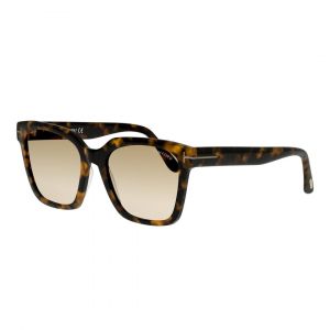 Tom Ford FT0952 Lunettes de Soleil Femme - Carrée Marron - Possibilité de verres correcteurs - Adaptable à la vue