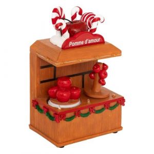 Village de Noël lumineux Pomme d'amour 7 LED musical et animé