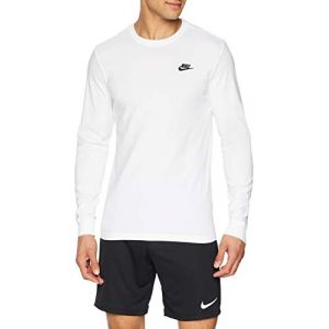 Nike Club T-shirt manches longues Hommes blanc T. S