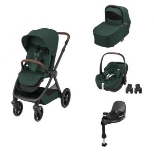 MAXI COSI - POUSSETTE TRIO Oxford + Pebble 360 pro2 + Nacelle Sense Twillic Green + Base 360 pro