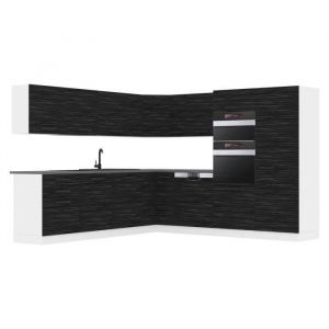 Belini - Cuisine Equipee Complete Jane Muebles de Cuisine Complets. L-Forme Cuisine. Cuisine Complete avec Plan de Travail, &eacute;b&egrave;ne Royal