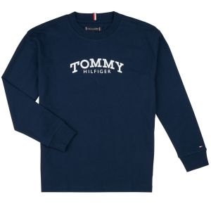Tommy Hilfiger T-shirt enfant MONOTYPE PRINT T-SHIRT LS Marine - Taille 10 ans,12 ans,14 ans,16 ans