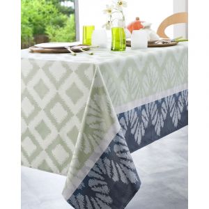 Image de Nydel Nappe jacquard enduit acrylique celadon 160x300 cm