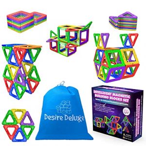 Lot de 30 blocs de construction magnétiques pour enfants - Blocs éducatifs STEM pour garçons et filles âgés de 3, 4, 5, 6, 7 ans