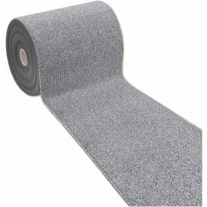 Tapis de Cuisine Antidérapant Moderne Polyvalent Chambre Couloir Couleur unie Gris - 57x330 cm