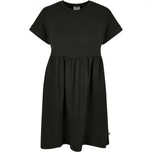 Urban classics Robe courte de - Robe T-Shirt Organique Empire Valance - XS à 4XL - pour Femme - noir