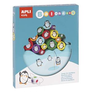 Image de APLI Kids 17203 - Jeu d'équilibre en bois - balancier - thème pingouins