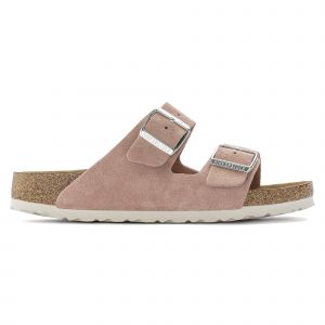 Birkenstock Sandales Arizona en cuir velours Rose - Couleur Rose - Taille 36