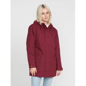Volcom Women's Less Is More 5K Parka - Manteau taille XS, rouge