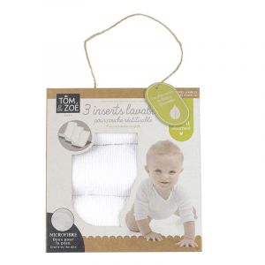 Lot de 3 Inserts Lavables pour Couc "Bébé" 35cm Blanc Prix
