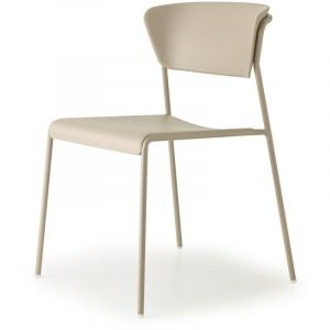 Scab Chaise de salle à manger, Lot deux chaises outdoor indoor Lisa Beige en Plastique design