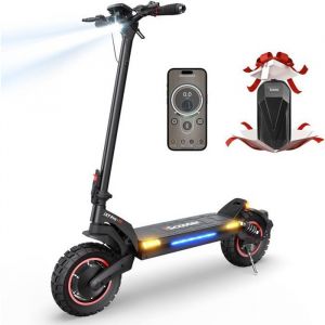 Trottinette Electrique Iscooter Ix7pro 1000w*2 48v17.5ah Autonomie 80km Pneus 10 Pouces 150 Kg Avec Écran Lcd Et Sac