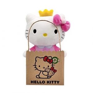 Innelec Joytoy Hello Kitty Princess Eco Plush 24 cm dans Un Sac en Carton réutilisable – La Peluche est fabriquée à partir de matériaux 100% recyclés à partir de Bouteilles en Pet