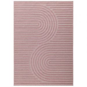 Jardindeco Tapis intérieur extérieur en polypropylène Fira 986 rose 150 x 80 cm