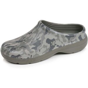 Isotoner Sabots Sabots de jardin Homme imprim&eacute; camouflage kaki