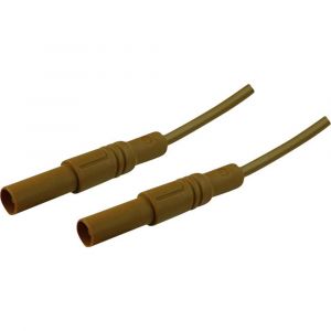 SKS Hirschmann Cordon de mesure de sécurité 934077105 [ Banane mâle 4 mm - Banane mâle 4 mm] marron 2 m 1 pc(s)